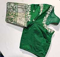 D198: Ready To Ship Beautiful Pure Mangalagiri Saree With Stitched Emboridery Work Blouse