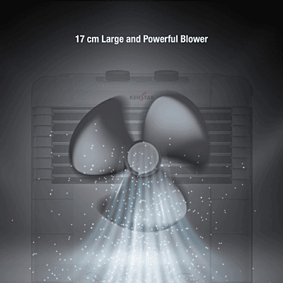 Stay cool with the portable and stylish grey Kenstar Little Honey Comb 40L air cooler.