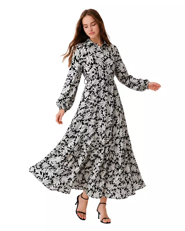 Printed Tiered Maxi Dress
