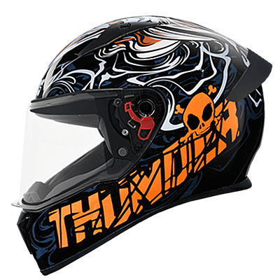 STUDDS THUNDER D9 BLACK N10 ORANGE M/V (L)