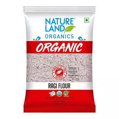 Natureland Organic Ragi Flour 500g.دقيق راجي عضوي 500 جرام
