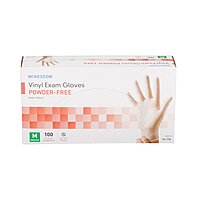 McKesson Vinyl Exam Gloves Clear Smooth Standard Cuff (BX/100EA)
