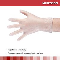 McKesson Vinyl Exam Gloves Clear Smooth Standard Cuff (BX/100EA)