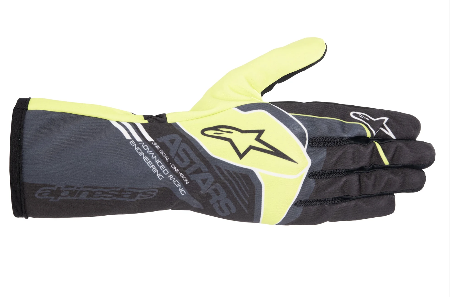 Alpinestars TECH-1 K RACE V2 CORPORATE GLOVES -S/Anthracite/Lime