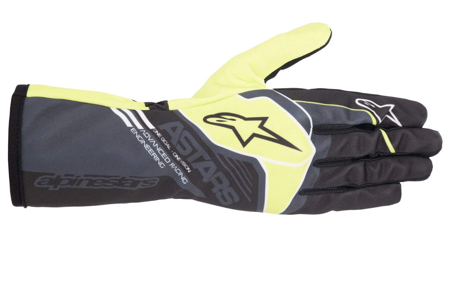 Alpinestars TECH-1 K RACE S V2 CORPORATE YOUTH GLOVES- Anthracite/Lime/XL