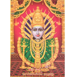 Goddess Renuka Devi With Gold Colour jari Photo Picture 9 x 11 Size
