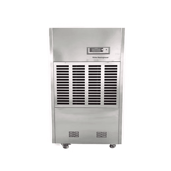 Front view of the White Westinghouse 360L heavy-duty dehumidifier for large scale moisture control.
