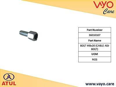BOLT M8X20 (CABLE ADJ BOLT) - 36010107 - GEMINI ULTRA