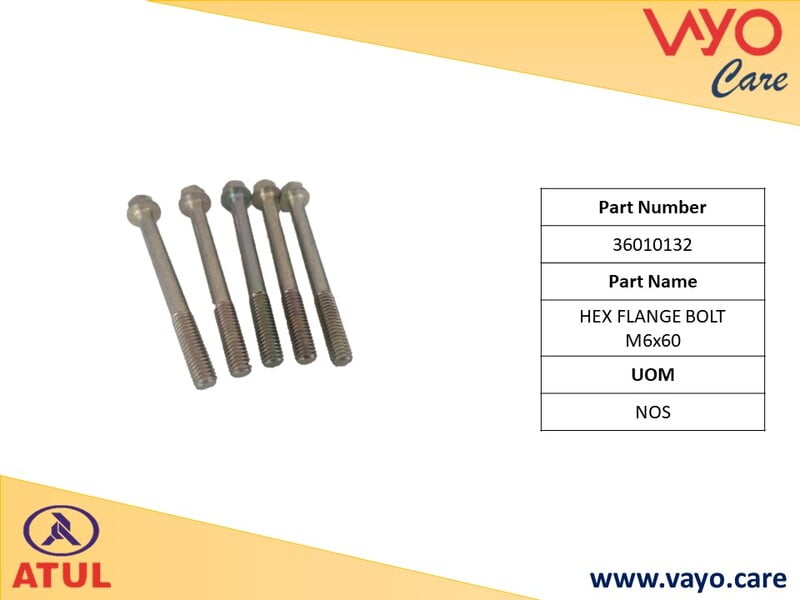 HEX FLANGE BOLT M6X60 - 36010132 - GEMINI ULTRA