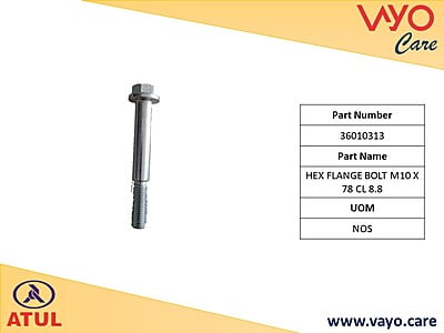 HEX FLANGE BOLT M10X78 CL 8.8 - 36010313 - GEMINI ULTRA