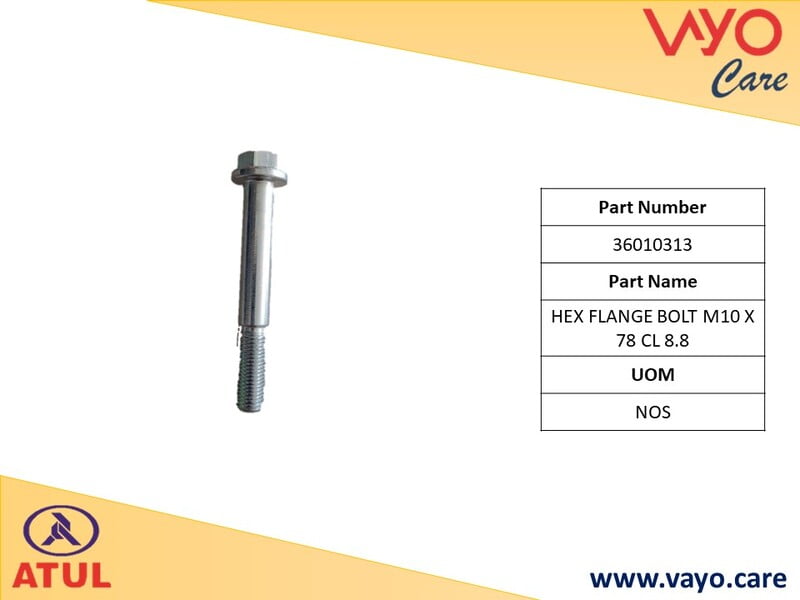 HEX FLANGE BOLT M10X78 CL 8.8 - 36010313 - GEMINI ULTRA