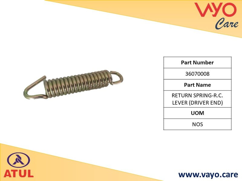 RETURN SPRING-R.C. LEVER (DRIVER END) - 36070008 - GEMINI ULTRA