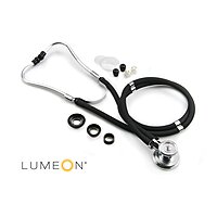 McKesson LUMEON™ Sprague Stethoscope Black  22 Inch 2-Tube Double-Sided Chestpiece (EA)