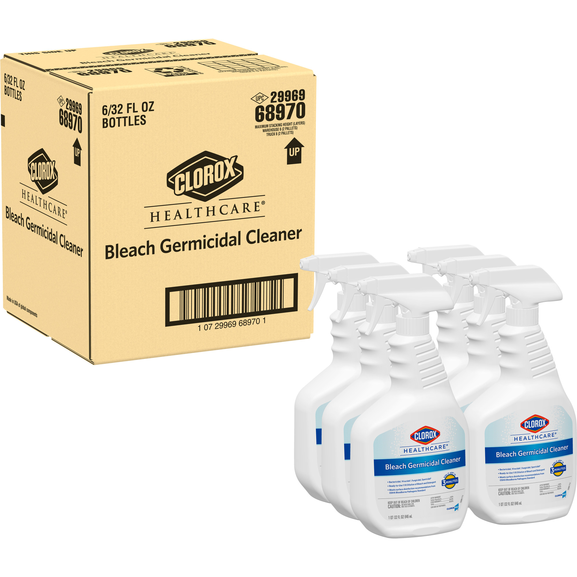 Clorox Healthcare Bleach Cleaner 32 oz. Spray Germicidal 6 / cs