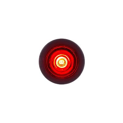 Led Mini Clearance Light (Red Led With Red Lens & Black Rubber Grommet)