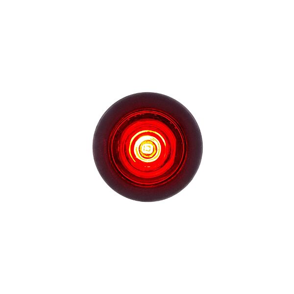 Led Mini Clearance Light (Red Led With Red Lens & Black Rubber Grommet)