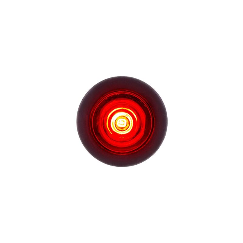 Led Mini Clearance Light (Red Led With Red Lens & Black Rubber Grommet)