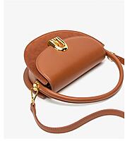 LORDY KNACK VINTAGE COWHIDE SADDLE BAG CARAMEL