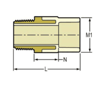 Spears, 4136-012BR, Transition Male Adapter