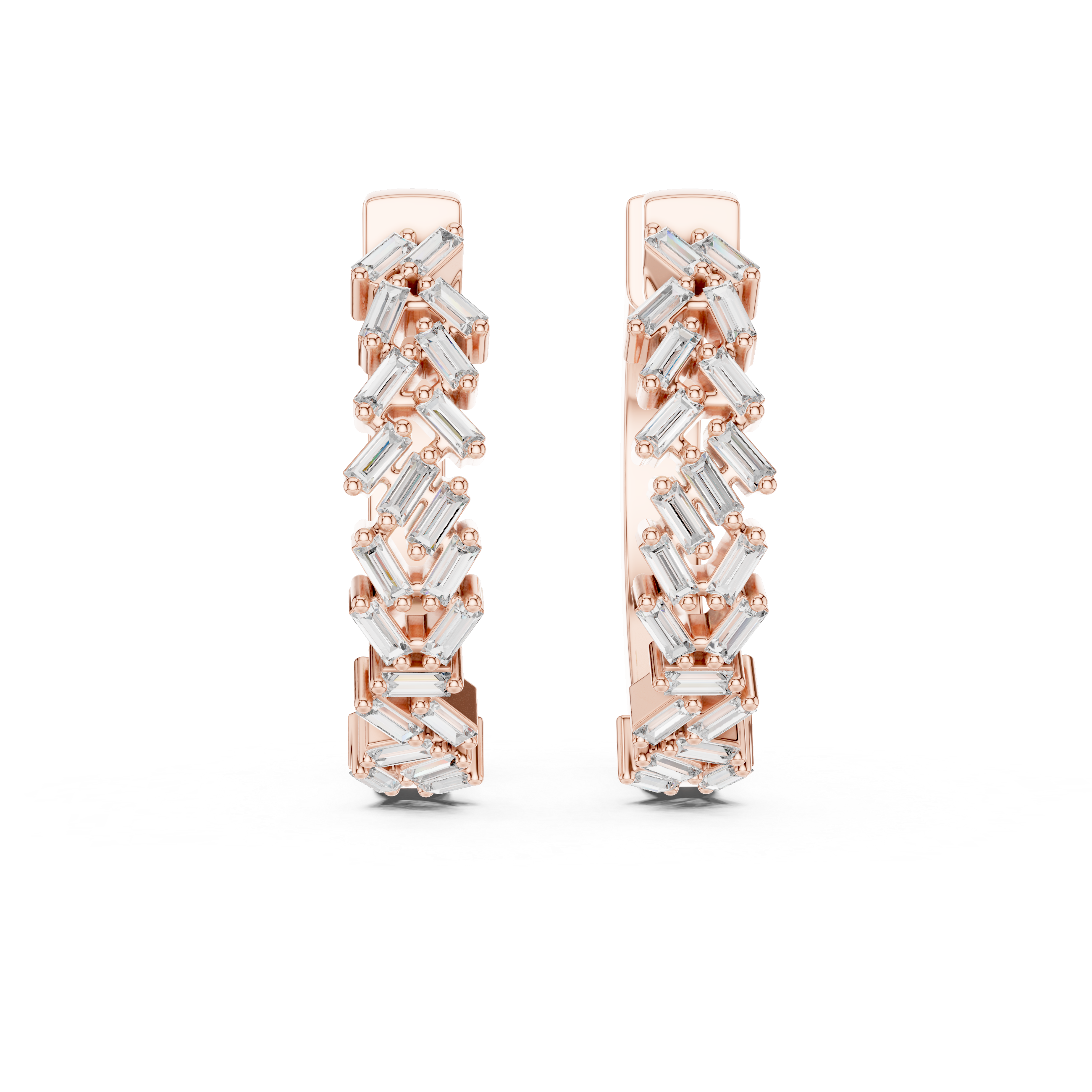 The skyline baguette diamond hoop