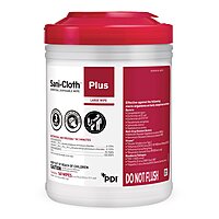 Sani-Cloth Plus Germicidal Disinfectant Wipes, 160 Ct Canister