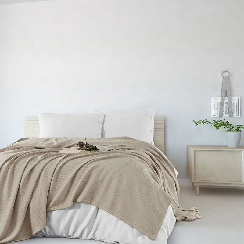 Beige Honeycomb Blanket