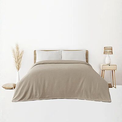 Beige Honeycomb Blanket