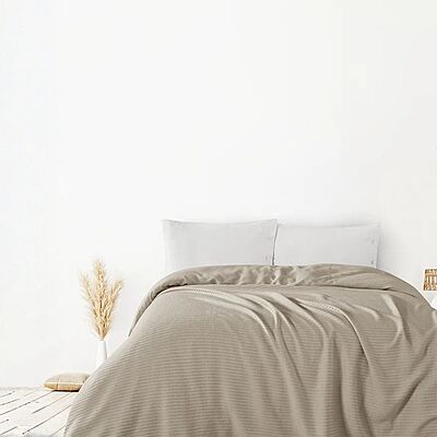 Beige Honeycomb Blanket