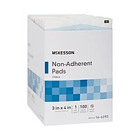 McKesson® Non-Adherent Dressing – 3 × 4 Inch, Sterile, 100 per Pack