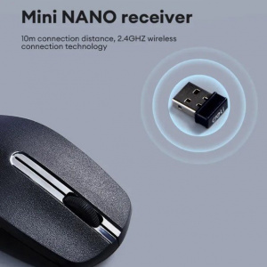 DELI 3738 WIRELESS MOUSE 2.4G - BLACK