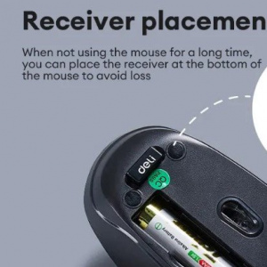 DELI 3738 WIRELESS MOUSE 2.4G - BLACK