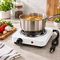 Cocina Eléctrica Portátil de 1 Quemador – Blanca