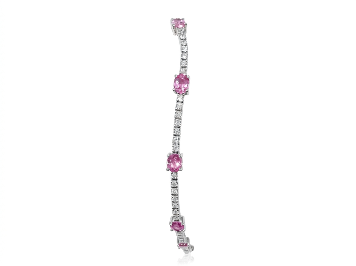 Pulsera de diamantes con Rubies