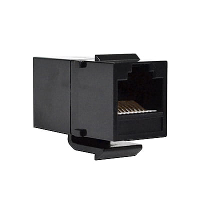 Cat6 Keystone Jack Coupler Black Cat6 Keystone Jack Coupler Black
