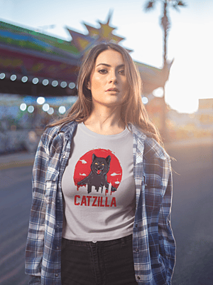 Catzilla – Funny Catzilla Monster T-Shirt