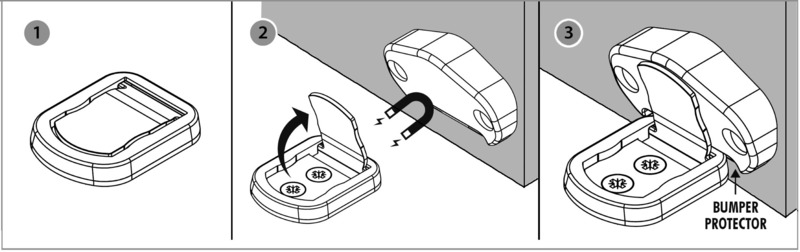 Flush magnetic door stopper