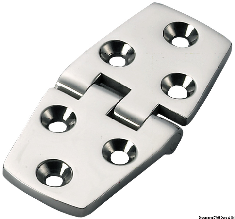 Flush hinge 5mm AISI316 38x74 mm