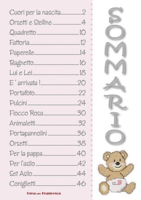 9 Mesi a Punto Croce - Schemi per il corredino da ricamare II° Edizione