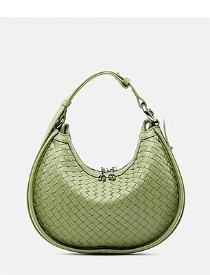 COWHIDE WOVEN HANDBAG