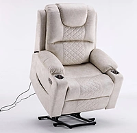 Power Lift Recliner Massage Chair（Beige）