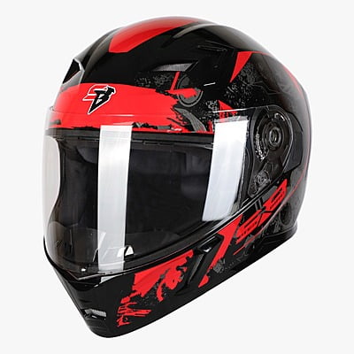 STEELBIRD SBA-21 COMBAT MATT BLACK/RED C/V (M)