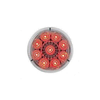 9 Led 2" Reflector Clearance/Marker Light (Red Led/Red Lens)