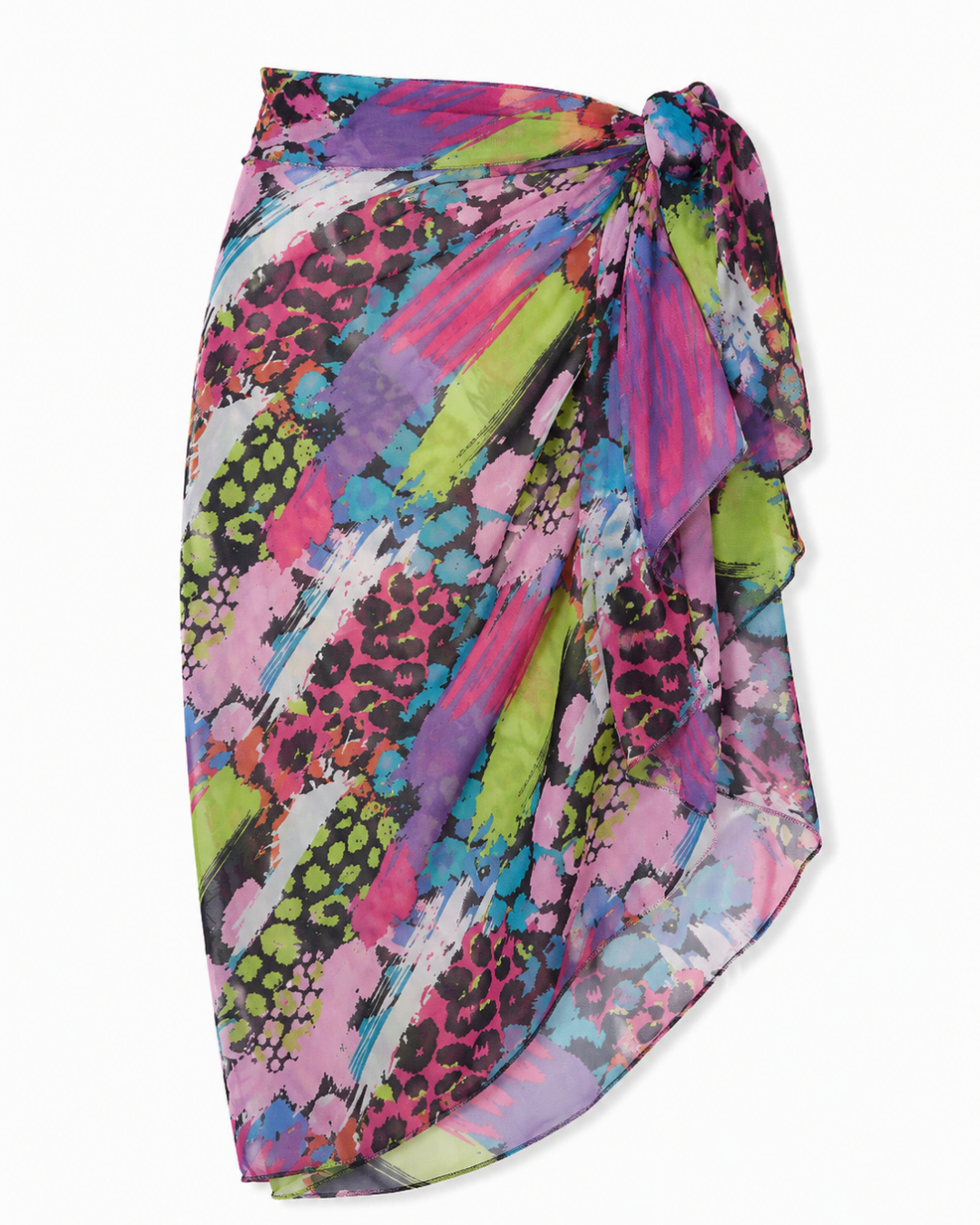 5Piece Modest Swimwear Set Vibrant Print طقم مايوه محتشم 5 قطع بطبعة ملونة مع تنورة وليجنج