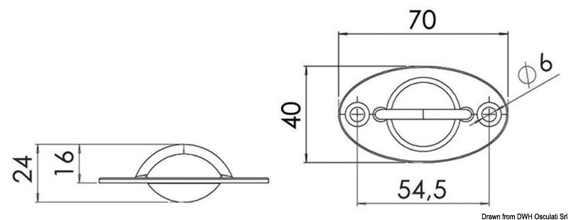 Semi-recessed eyebolt