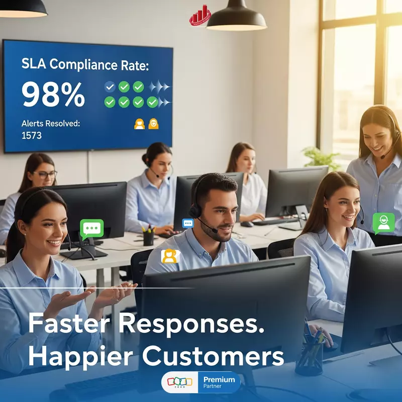 Zoho Desk: SLA and Escalation Workflows