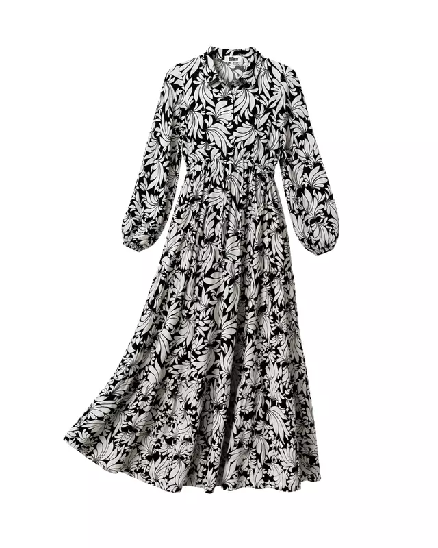 Printed Tiered Maxi Dress