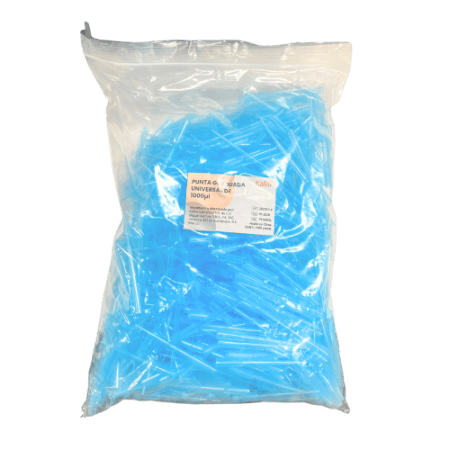 Puntas Azules Universales para Micropipeta de 1000 uL- Bolsa con 1000 piezas- Kabla
