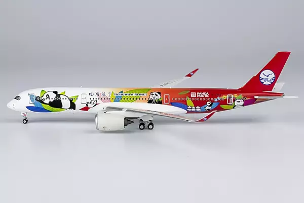 Sichuan Airlines A350-900 Panda Route cs; with stand