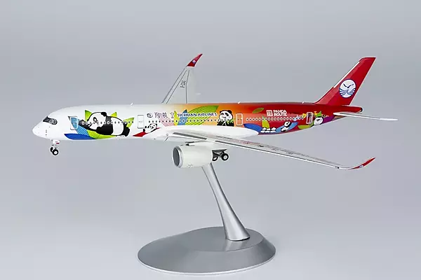 Sichuan Airlines A350-900 Panda Route cs; with stand