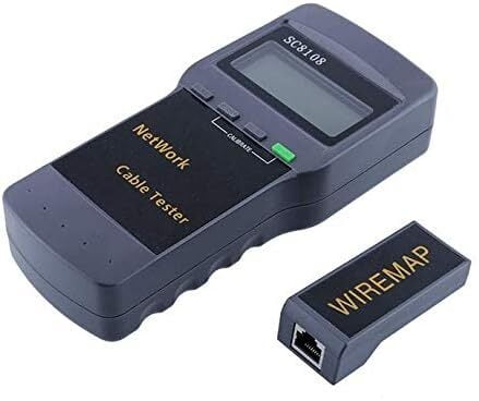 Wireless Network Tester Sc8108 LCD Digital PC Data Network CAT5 RJ45 LAN Phone Cable Tester Meter